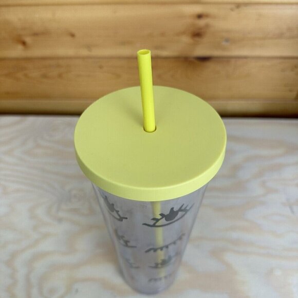 2017 Starbucks 24 Oz. Acrylic Venti Cold Cup Tumbler Clear Eyes Winking *READ* - Picture 2 of 4